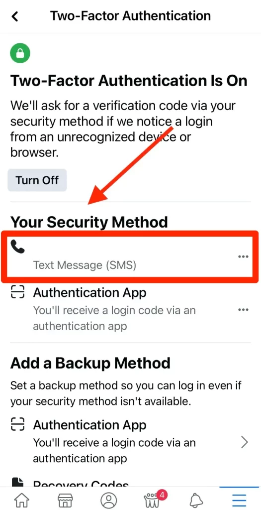 Two-Factor Authentication - facebook hacking